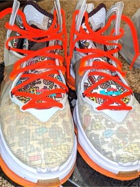 Nike LeBron XIX "Fast Food" Men's Orange & White Basketball Trainer Sneakers